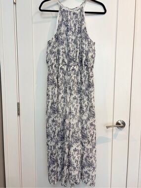 Maison Jules Toile Print Halter Jumpsuit | Size 10